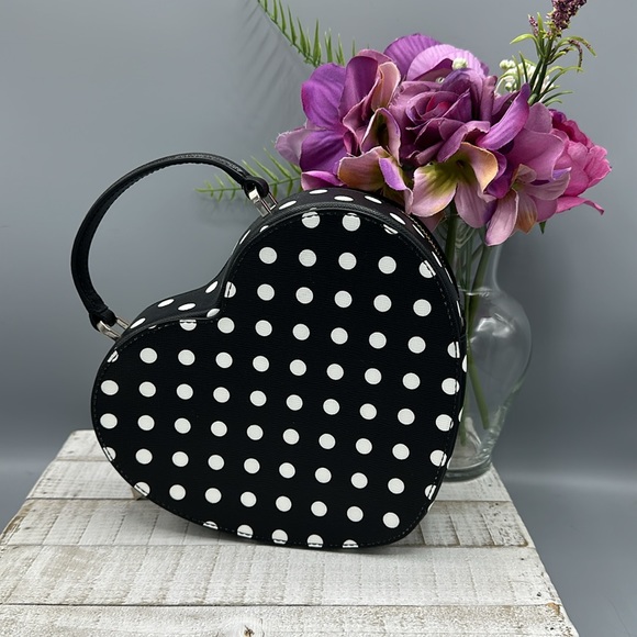 Nwt Kate spade love shack polka dot heart crossbody bag - Picture 4 of 10